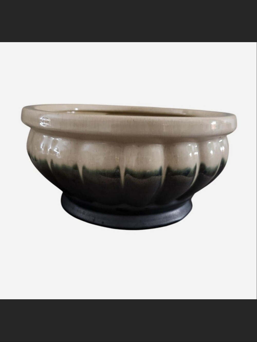 Large Ceramic Drip Glazed Planter Pot 10"